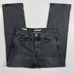 levi’s grey wedgie straight jeans size 27